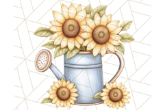 Rustic Sunflower Clipart, Soft Country Farmhouse Florals Png Product Image 5