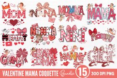 Valentine Mama coquette Sublimation Bundle PNG Product Image 1