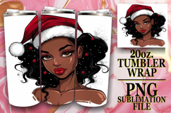 Gentle Thoughts 20oz tumbler wrap, Xmas Girl Product Image 1
