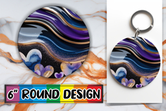 Radiant Circle Coaster Sublimation, Pattern Product Image 1