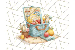 Sky Blue and Sunshine Yellow Summer Clipart PNG, Tropical Product Image 5