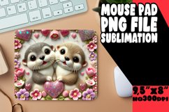 Radiant Mouse Pad Sublimation PNG, Sweet Animals Product Image 1