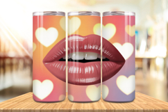 Valentine’s Day Glowing lips Tumbler Wrap PNG Big Bundle Product Image 6