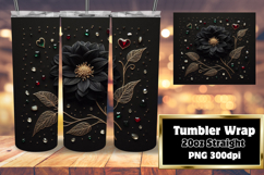 SLEEK 20oz Tumbler Design , 3D Flower Product Image 1