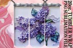 3D Spring Flower Pattern Tumbler Wrap - Sublimation Product Image 1