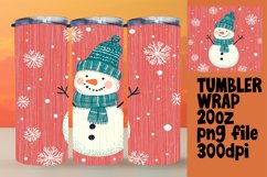 Playful 20oz Tumbler Template , Snowman Product Image 1