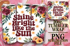 SERENE NIGHTS 20oz TUMBLER WRAP, Flower Quote Product Image 1
