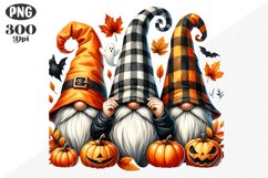 Halloween Gnomes Sublimation - Clipart PNG Design Product Image 1