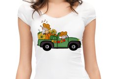 Dwarfs on a pumpkin collecting truck, Dwarf Pumpkin Day png Product Image 4