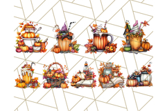 Fall Cottagecore Kitchen Clipart, Cozy Autumn Kitchen PNG Product Image 5