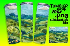 Vibrant 3D Summer Tumbler Wrap Sublimation Design Product Image 1