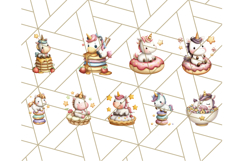 Cute Dessert Unicorn PNG Clipart with Cupcakes &amp; Candies Product Image 5
