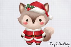 Woodland Christmas Watercolor Clipart PNG Product Image 1