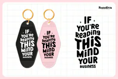 Snarky Quote Motel Keychain SVG | Mind Your Business Product Image 3