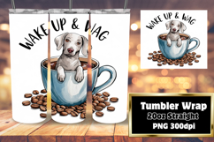 RICH 20oz Tumbler Template for DIY Projects , Coffee Dog Product Image 1