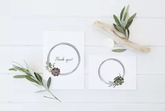 Watercolor succulent wreath clipart. Sublimation desings Product Image 5