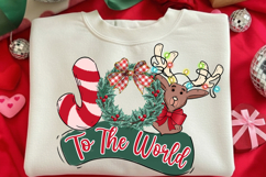 Joy To The World Png, Coquette Jesus Christmas Png, Reindeer Product Image 2
