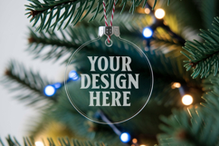 Acrylic Christmas Ornament Mockup , christmas ornament mocku Product Image 1