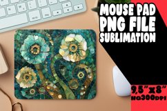 Sparkly Mosaic Flower Mouse Pad Art PNG Product Image 1