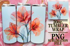 Petal Paradise Sublimation Tumbler Wrap 20oz Magic Product Image 1
