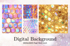 Honey Bee Background Honey Comb Pattern Gold Texture_77 Product Image 1
