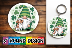 Cute Watercolor Spring Animals Round Design PNG Product Image 1