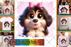 LUMINOUS PNG TSHIRT Gift Ideas, 3D Dog Product Image 1