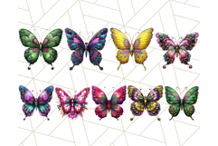 Metallic Butterfly Clipart PNG Clipart, Vibrant Butterfly Product Image 5