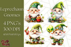 Leprechaun Gnome PNG, St. Patrick’s Day Clipart, Irish Art Product Image 1