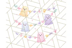 Pastel Halloween Town PNG Clipart, Spooky Shops & Homes Png Product Image 5
