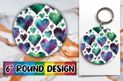 Circle of Happiness Keychain PNG, Heart Product Image 1
