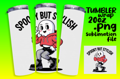 20oz Tumbler Wrap for DIY , Funny Ghost Product Image 1