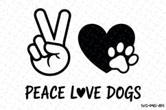Peace love dogs Svg | Svg Cut Files | Digital Download Product Image 1