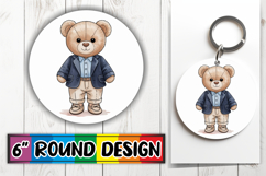 Sweet Keychain Designs for Gifts PNG, Teddy Bear Product Image 1