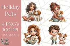 Matching Christmas Sweaters Clipart PNG, Pet Owners Clip Art Product Image 1