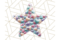 Cute Puffy Star Clipart PNG, 3D Glossy Pastel Stars Clip Art Product Image 5