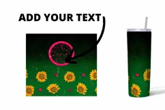 Sunflower Tumbler Sublimation | 20 oz | Taper | Straight Product Image 2