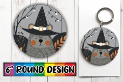 Boho Animal Round Design Halloween Keychain Product Image 1