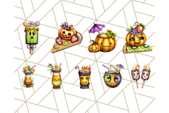 Summerween Tropical Treats Clipart PNG, Halloween Desserts Product Image 5