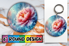 Cheerful Circle Coasters Design PNG, 3D Flower Product Image 1