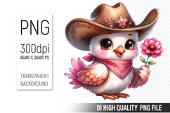 Cute Chicken, Animal Sublimation Clipart PNG Product Image 1