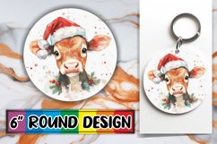 Dynamic Keychain Circle Design Artwork , Holiday Animals Product Image 1