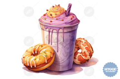 Halloween Coffee PNG | Pumpkin Spice Latte PNG | Fall PNG Product Image 1