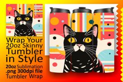 Cat Tumbler Wrap Extravaganza: Sublimation Art Product Image 1
