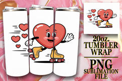 Whimsical Delight 20oz tumbler wrap, Valenines Heart Product Image 1