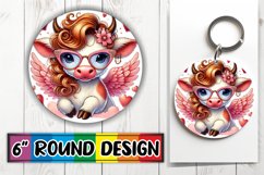 Bright Ornaments Round Sublimation PNG, Valentines Product Image 1