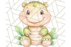 Pastel Safari Jungle Baby Animals PNG Clipart, Nursery Product Image 5