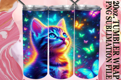 Radiant Love 20oz tumbler wrap, Cat Product Image 1