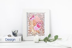 Layered papercut butterfly and flowers / butterfly paper cut Product Image 2