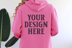 Pink Gildan 18500 Hoodie Sweatshirt Mockup, Unisex Hoodie Product Image 1